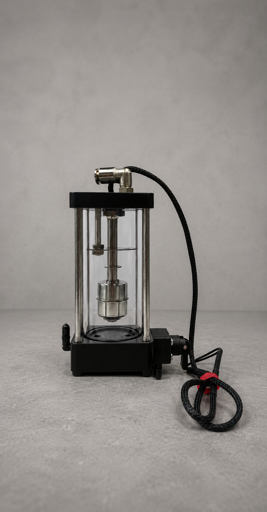 Single glass sub tank 90mm (aluminum 2 valves)