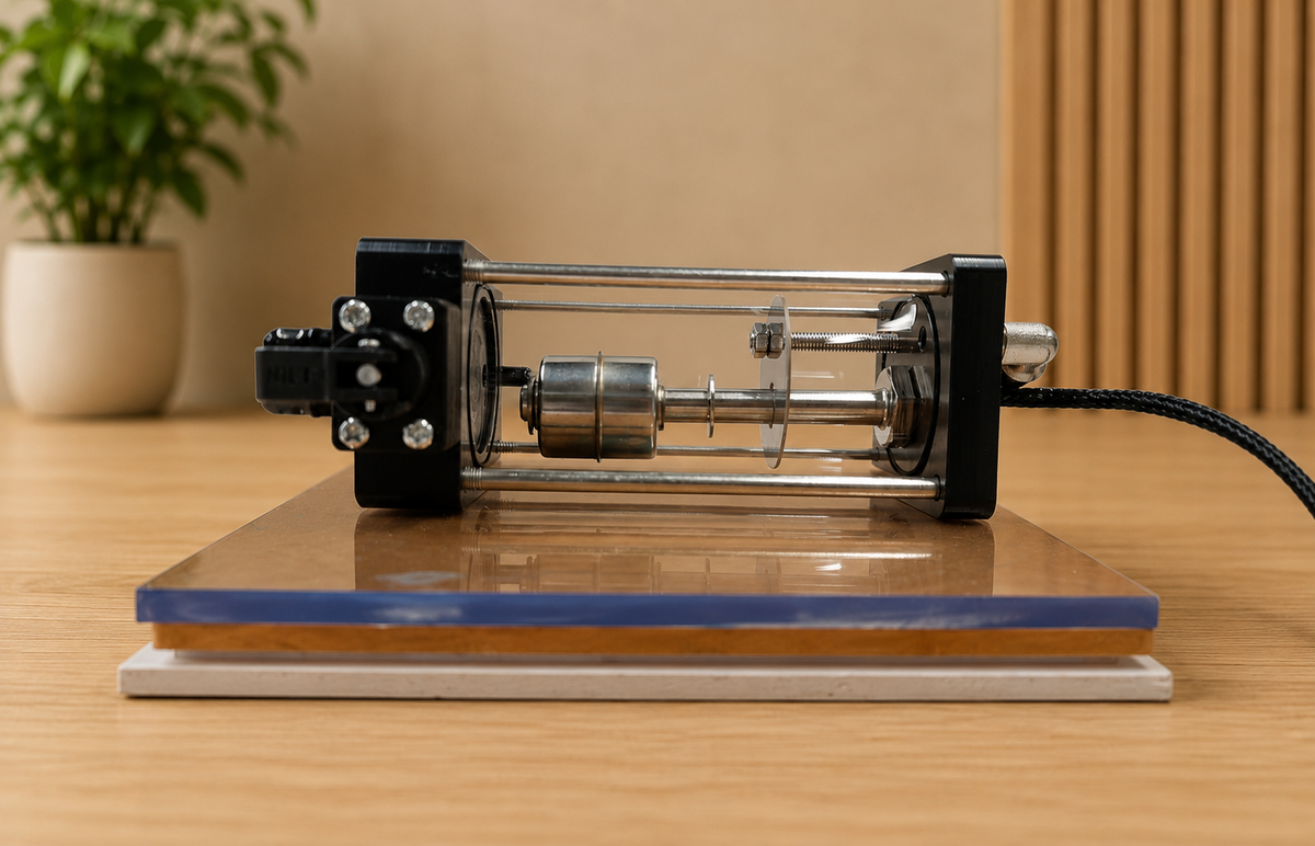 Single glass sub tank 90mm (aluminum 2 valves)