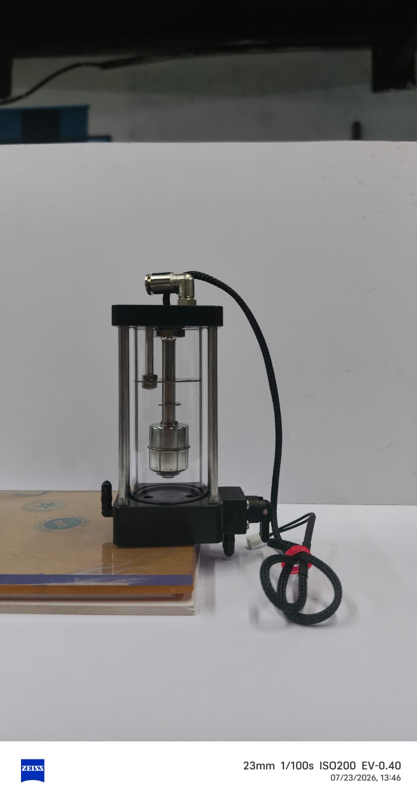 Single glass sub tank 90mm (aluminum 2 valves)